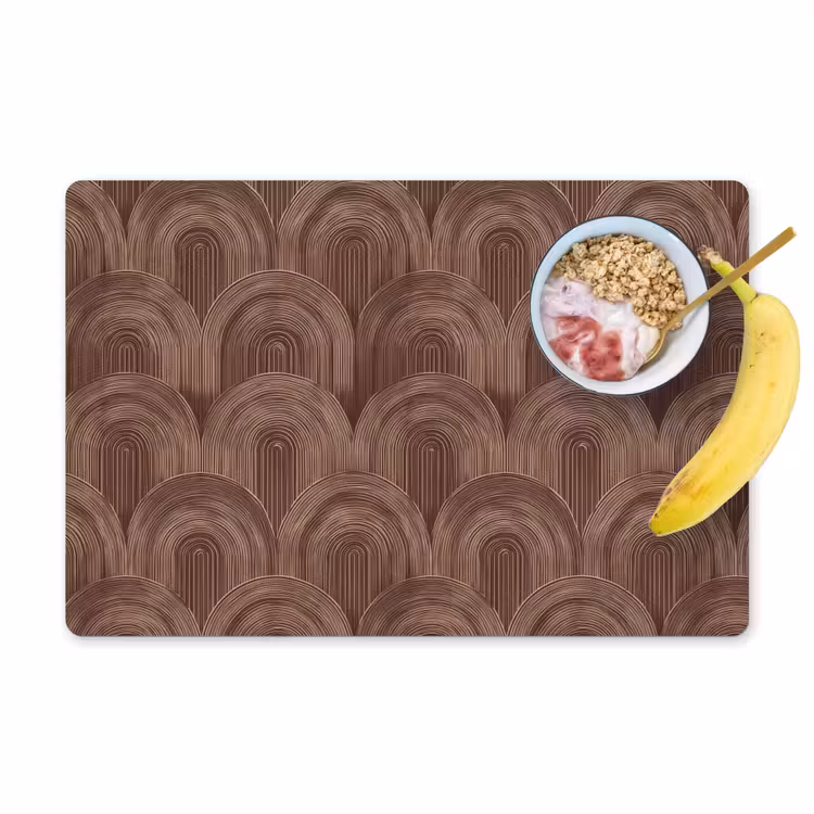 Placemat - 6 stuks - Ritmisch - Effect - Bruin — 1
