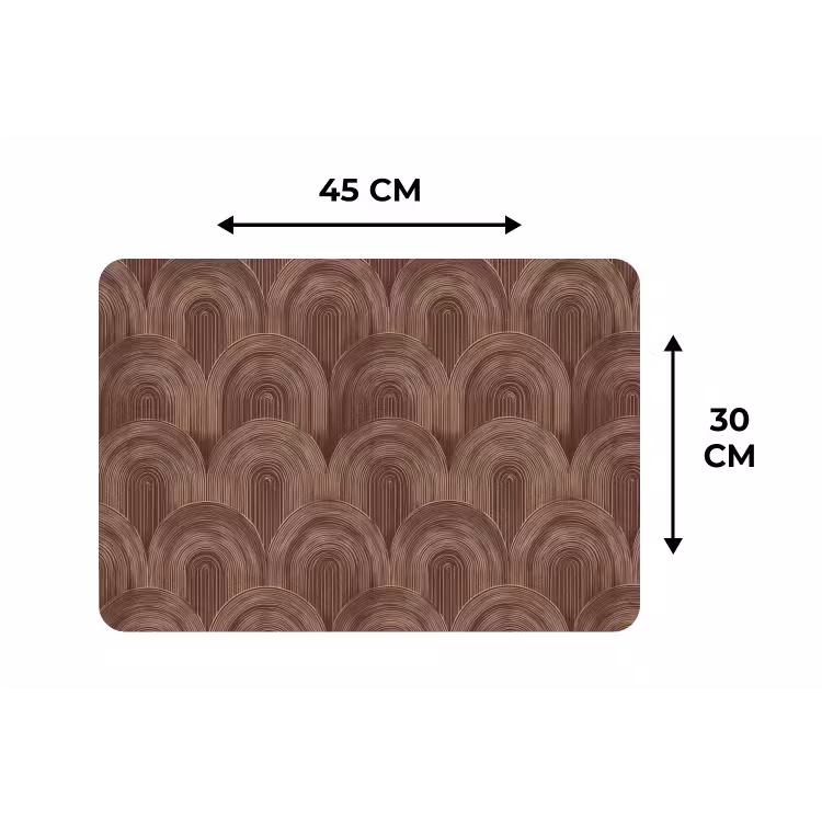 Placemat - 6 stuks - Ritmisch - Effect - Bruin — 3