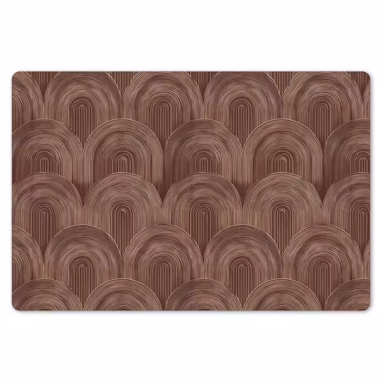 Placemat - 6 stuks - Ritmisch - Effect - Bruin — 7