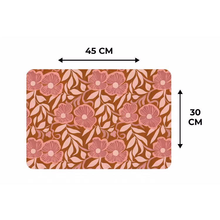 Placemat - 6 stuks - Sfeer - Bloemen - Roze — 3
