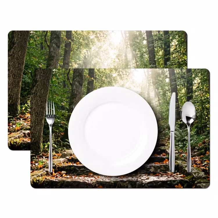 Placemat - 6 stuks - Stenen - Trap - Bos - Natuur — 2