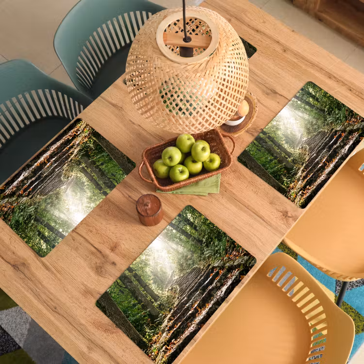 Placemat - 6 stuks - Stenen - Trap - Bos - Natuur — 6