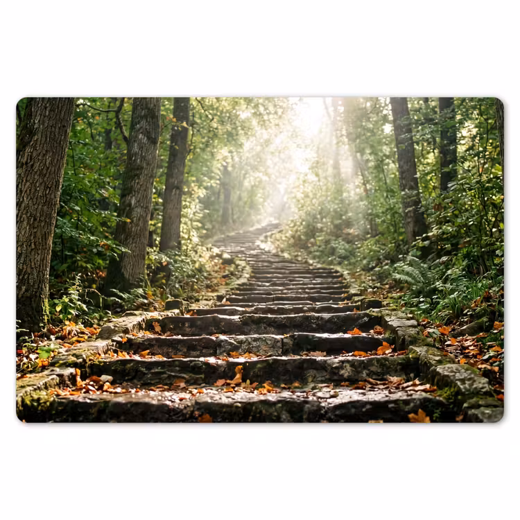 Placemat - 6 stuks - Stenen - Trap - Bos - Natuur — 7