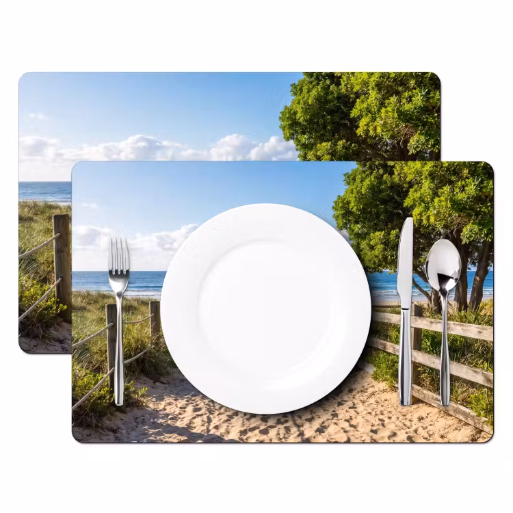 Placemat - 6 stuks - Strand - Zandpad - Oceaan - Natuur — 2