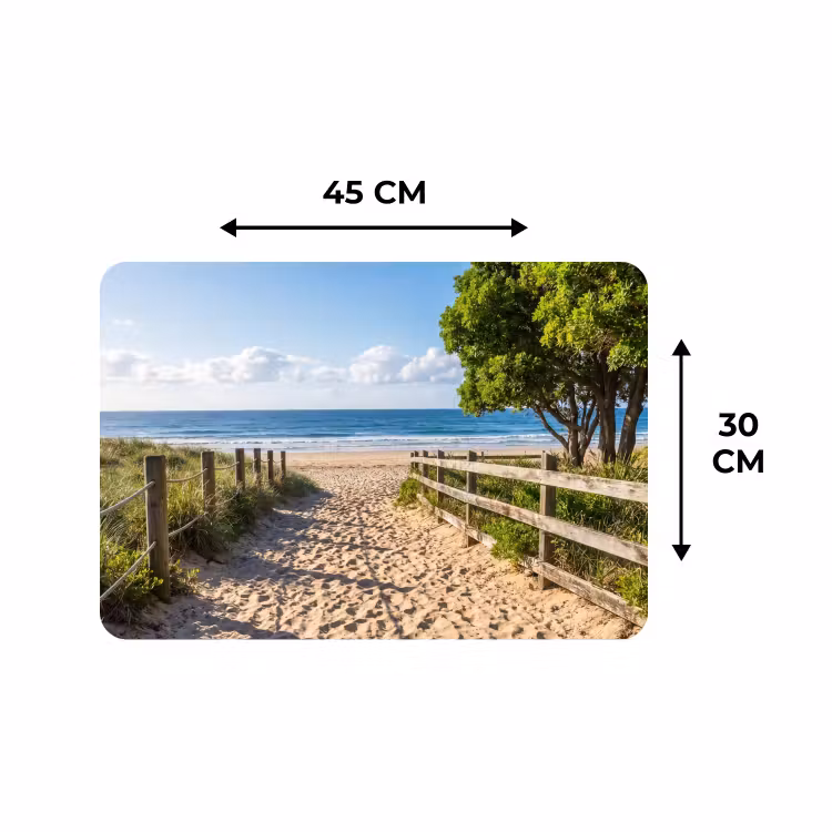 Placemat - 6 stuks - Strand - Zandpad - Oceaan - Natuur — 3