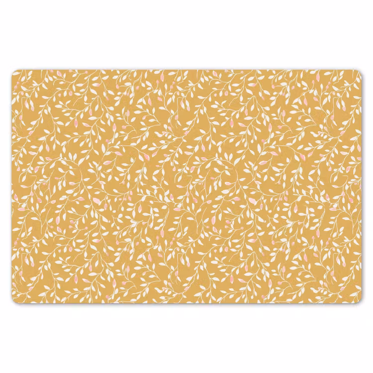Placemat - 6 stuks - Takjes - Patroon - Oker — 7