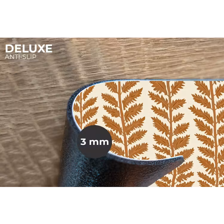 Placemat - 6 stuks - Textuur - Bladeren - Oker — 4