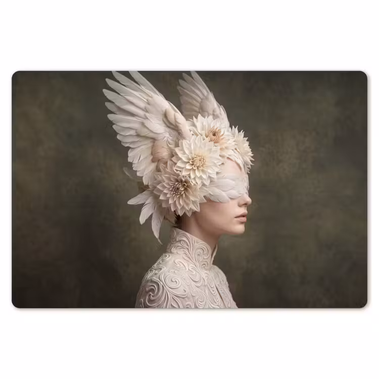 Placemat - 6 stuks - Vleugels - Vrouw - Wit — 7