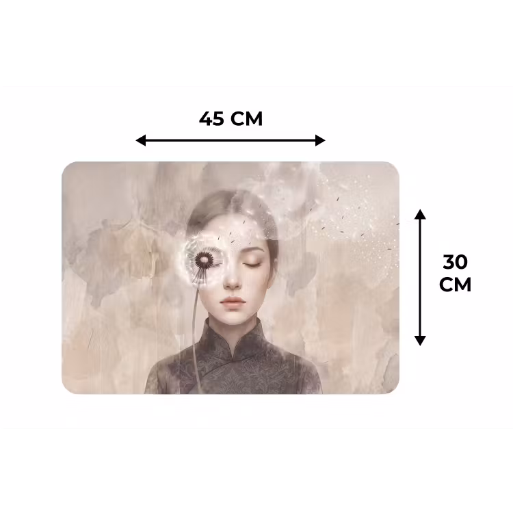 Placemat - 6 stuks - Vrouw - Sereen - Grijs — 3