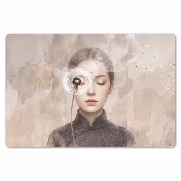 Placemat - 6 stuks - Vrouw - Sereen - Grijs — 7