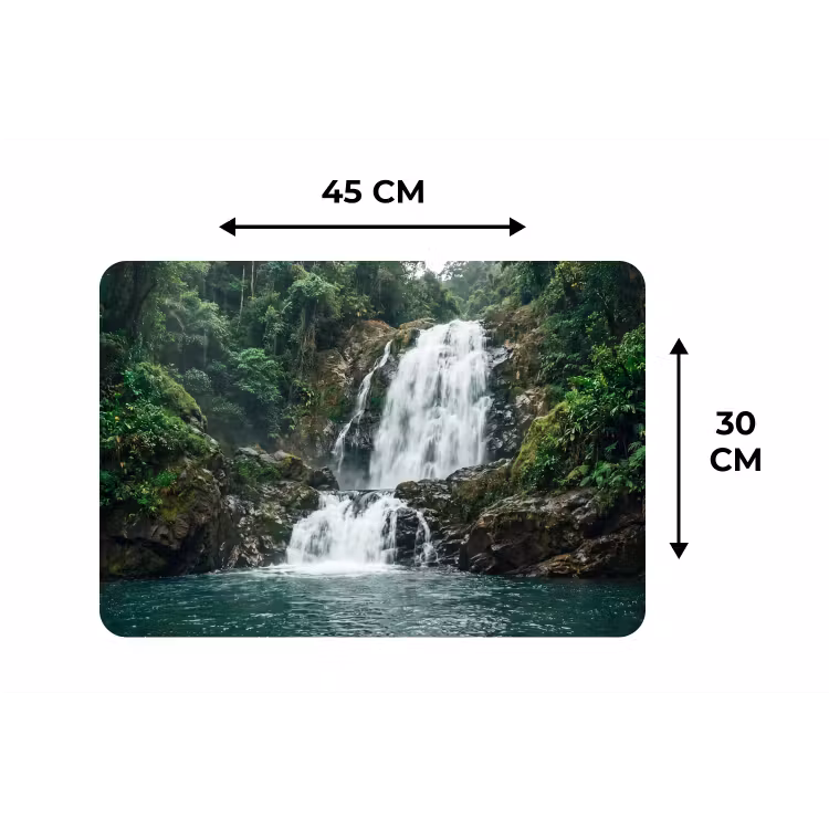 Placemat - 6 stuks - Waterval - Bos - Natuur - Groen — 3