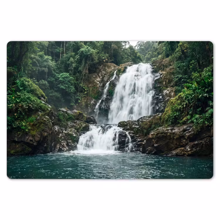 Placemat - 6 stuks - Waterval - Bos - Natuur - Groen — 7