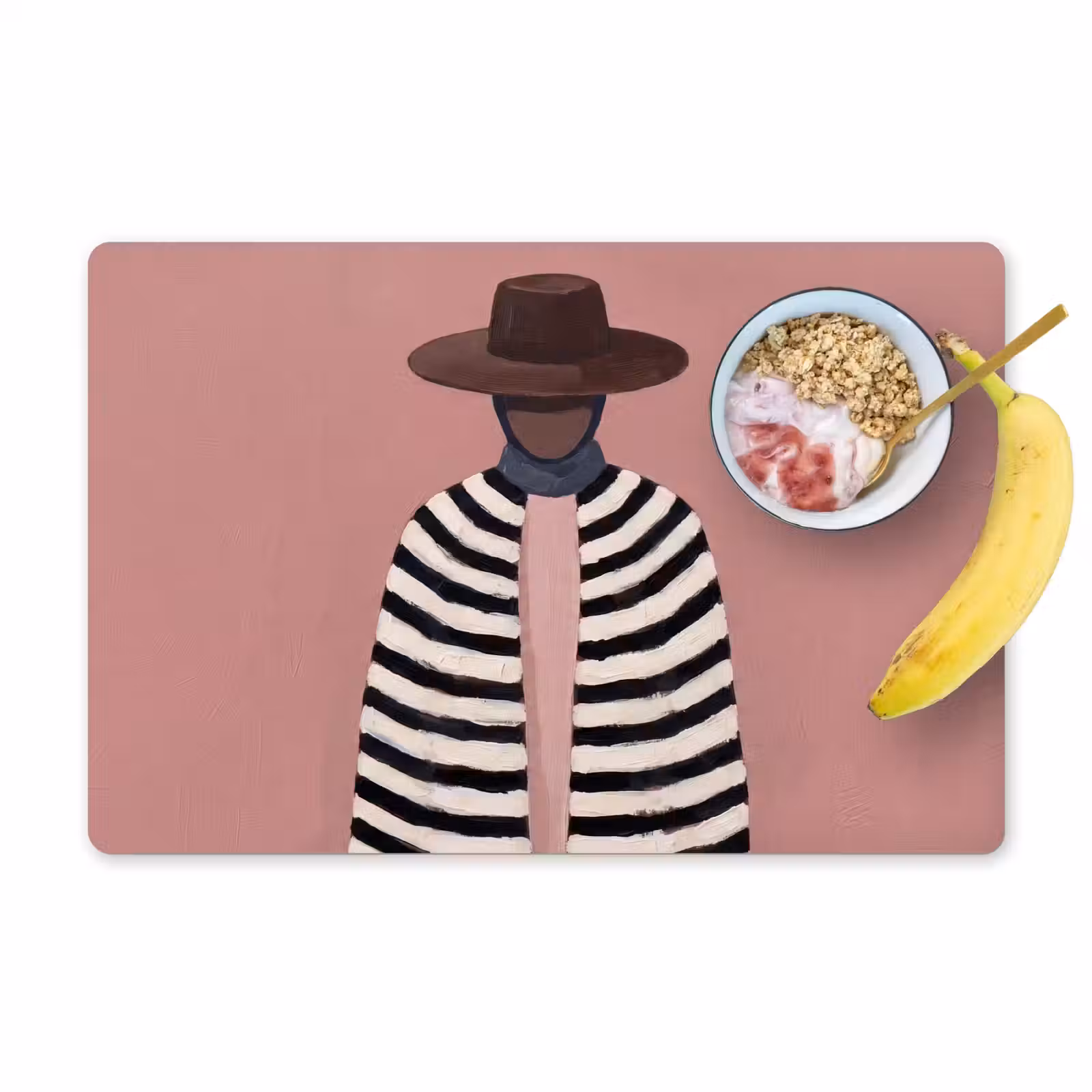 Placemat - 6 stuks - Grafisch - Vrouw - Roze — 1