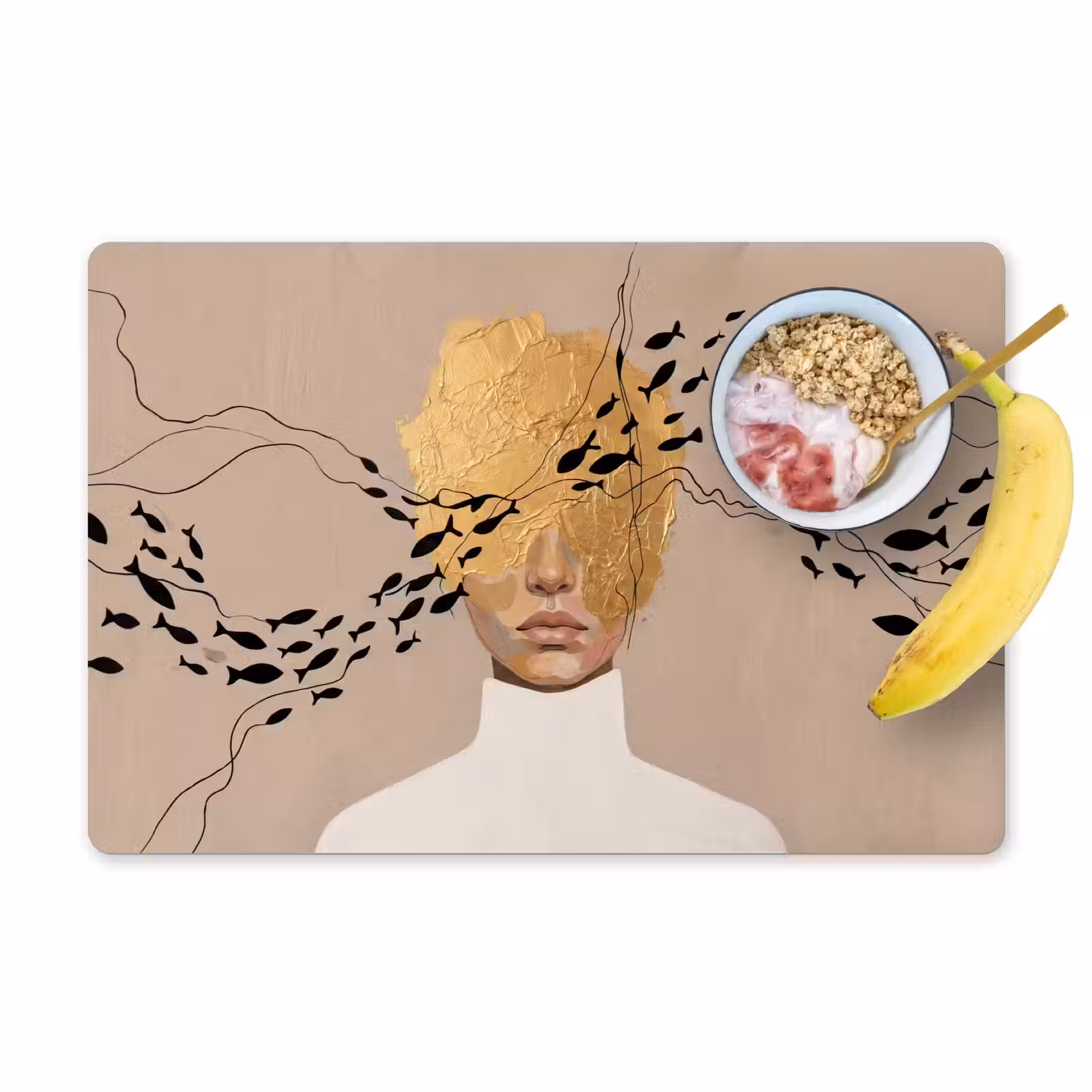 Placemat - 6 stuks - Modern - Vrouw - Goud — 1