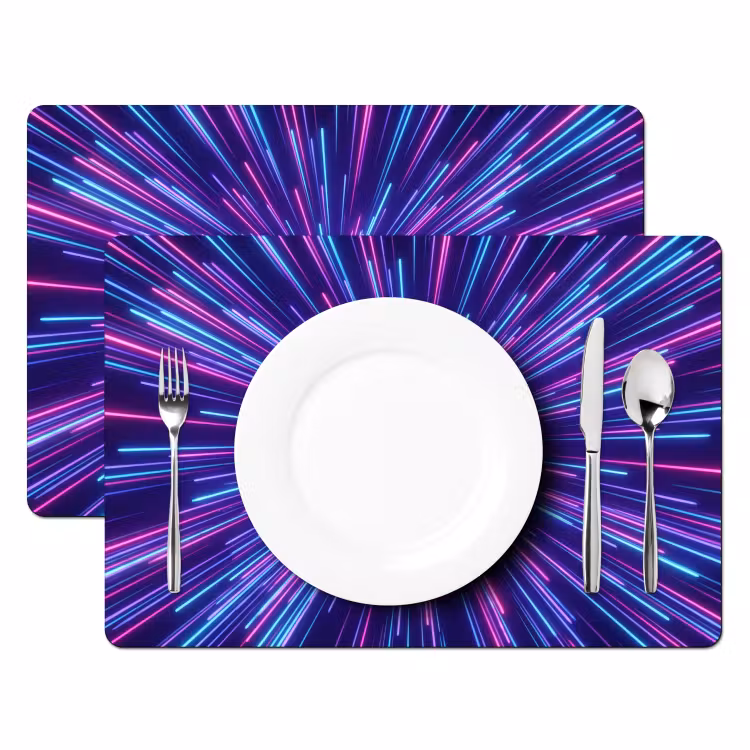 Placemat - 6 stuks - Dynamisch - Ruimte - Kleurrijk — 2