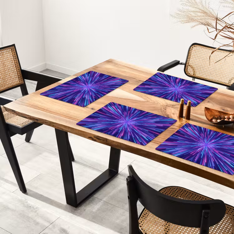 Placemat - 6 stuks - Dynamisch - Ruimte - Kleurrijk — 5