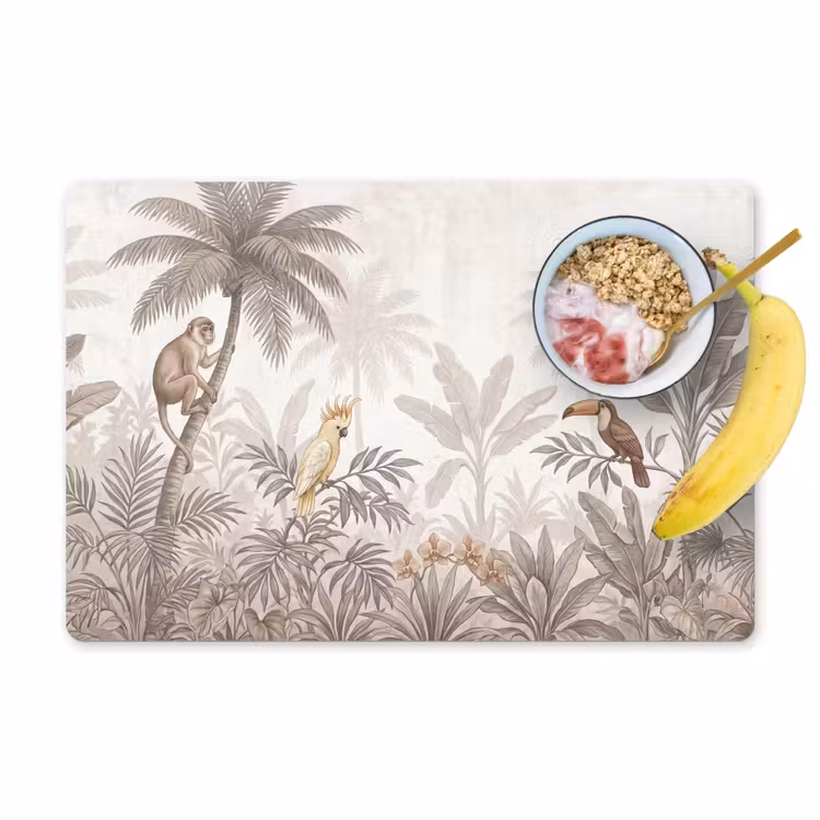Placemat - 6 stuks - Jungle - Dieren - Palmbomen — 1