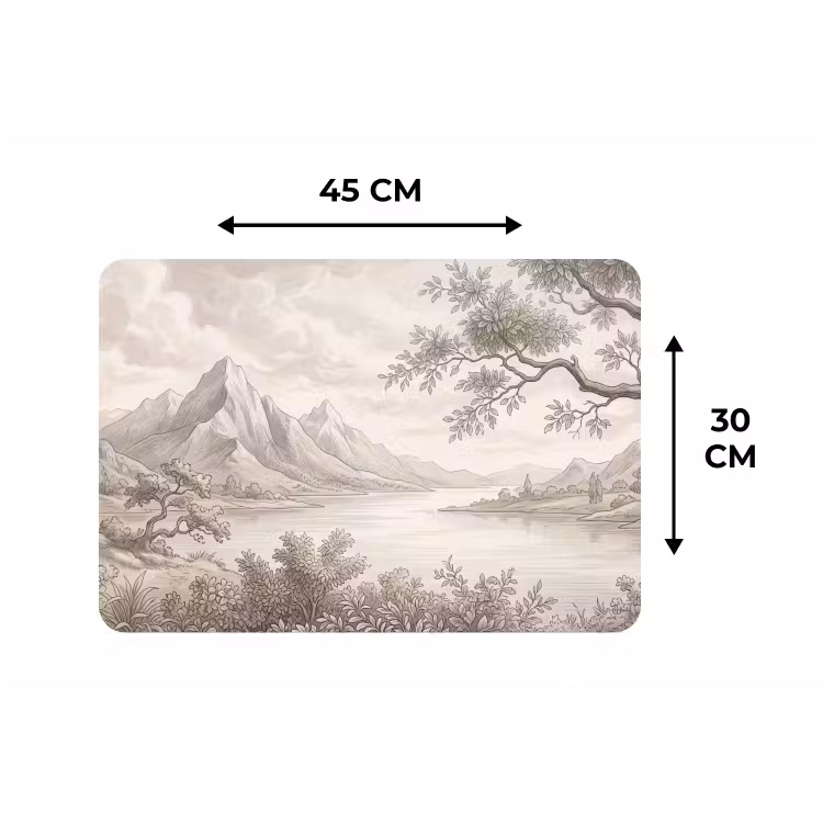 Placemat - 6 stuks - Landschap - Bergen - Meer - Natuur — 3