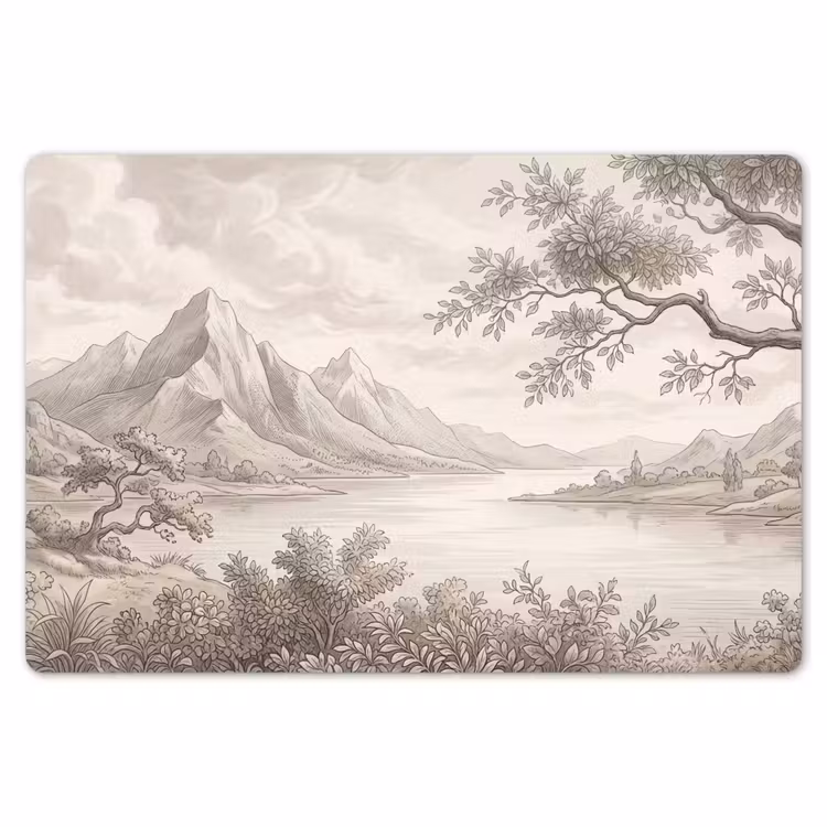 Placemat - 6 stuks - Landschap - Bergen - Meer - Natuur — 7