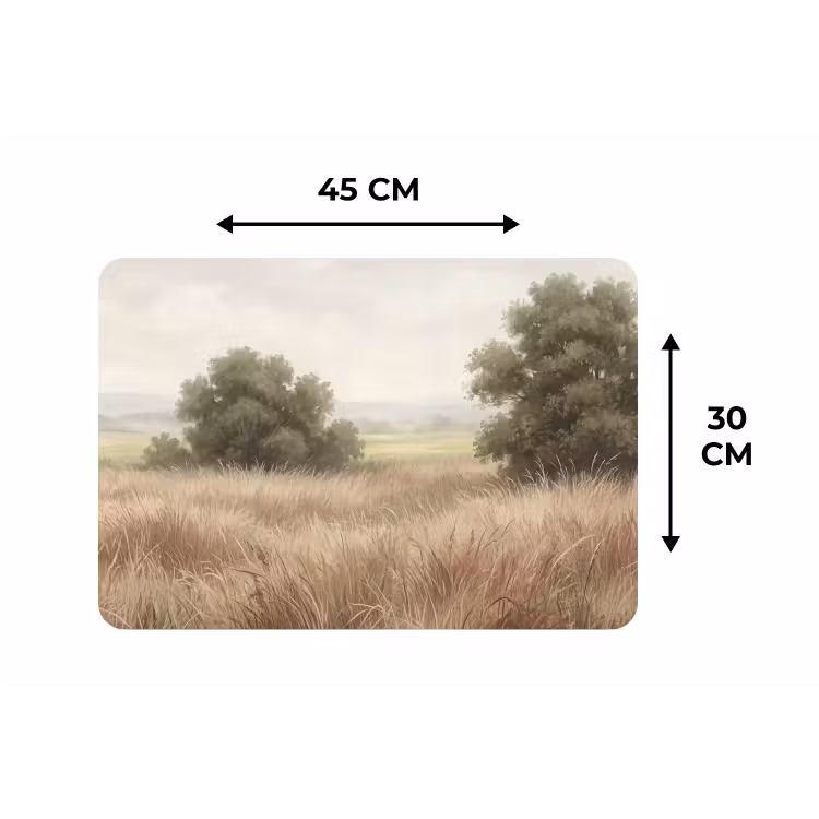 Placemat - 6 stuks - Landschap - Minimalistisch - Beige — 3