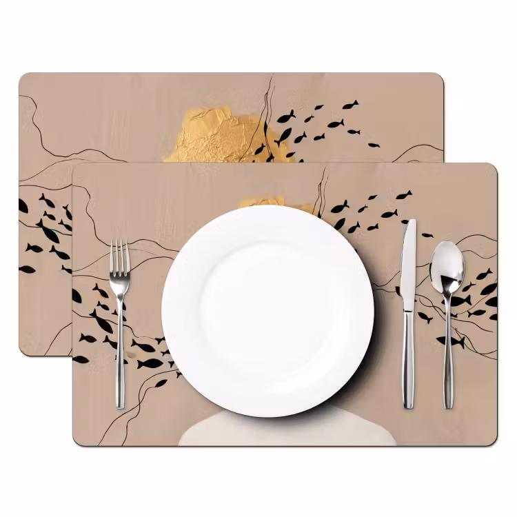 Placemat - 6 stuks - Modern - Vrouw - Goud — 2