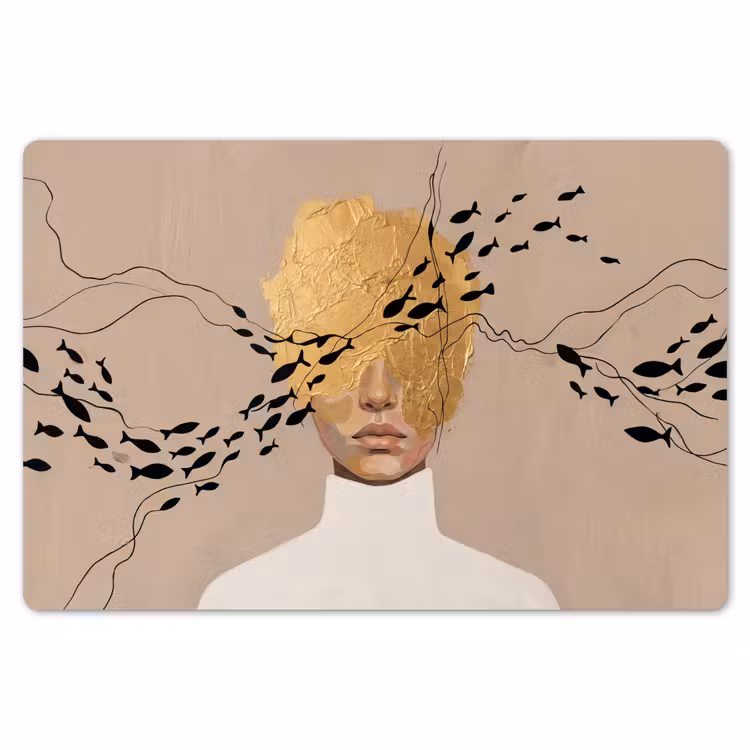 Placemat - 6 stuks - Modern - Vrouw - Goud — 7