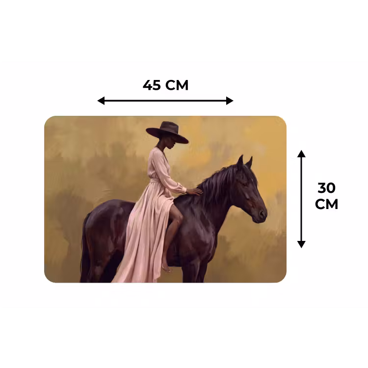Placemat - 6 stuks - Paard - Klassiek - Oker — 3