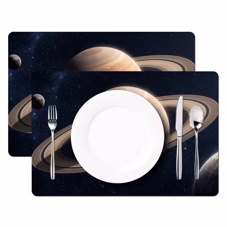 Placemat - 6 stuks - Planeten - Saturnus - Ruimte — 2
