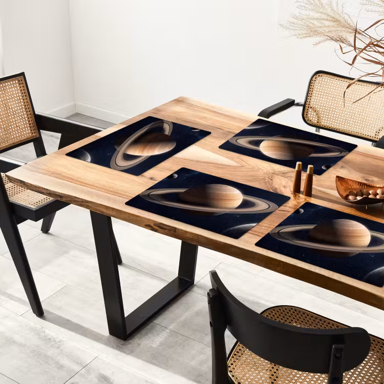 Placemat - 6 stuks - Planeten - Saturnus - Ruimte — 5