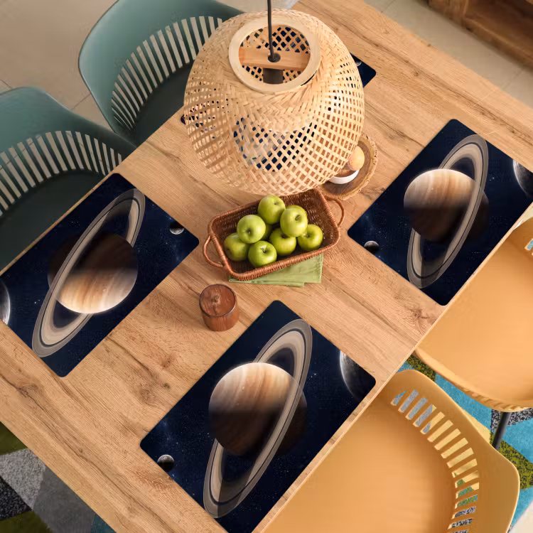 Placemat - 6 stuks - Planeten - Saturnus - Ruimte — 6