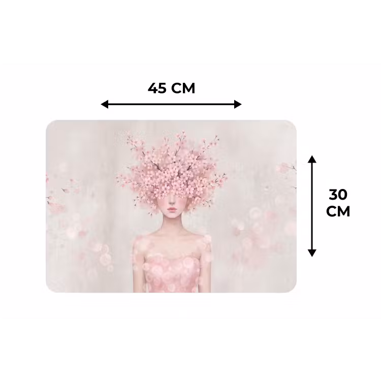 Placemat - 6 stuks - Portret - Kersenbloesem - Roze — 3
