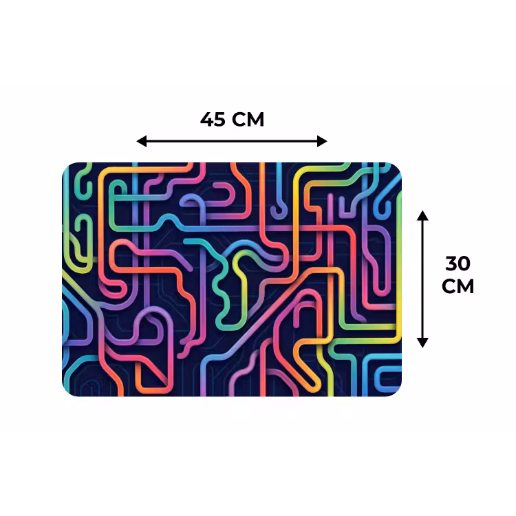 Placemat - 6 stuks - Retro - Abstract - Neon — 3