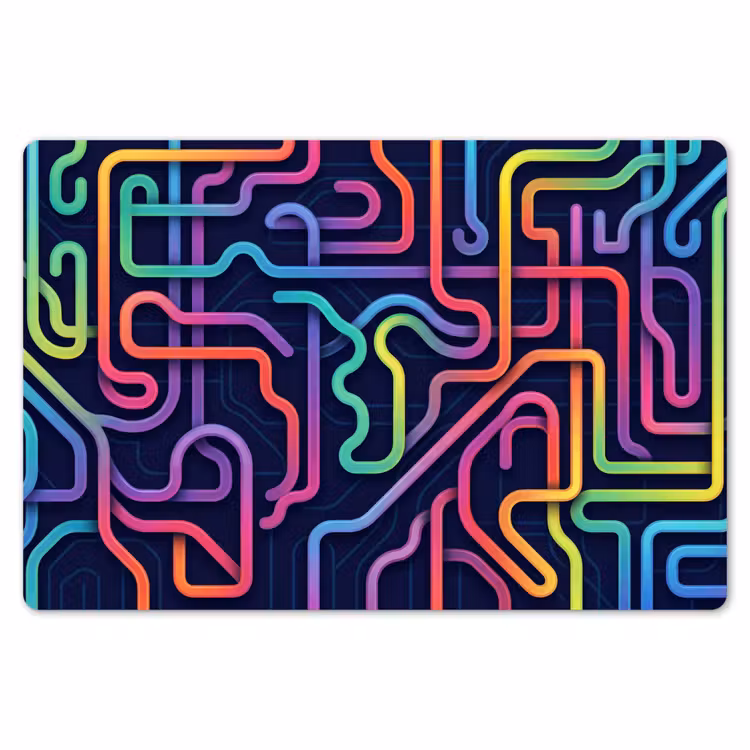 Placemat - 6 stuks - Retro - Abstract - Neon — 7