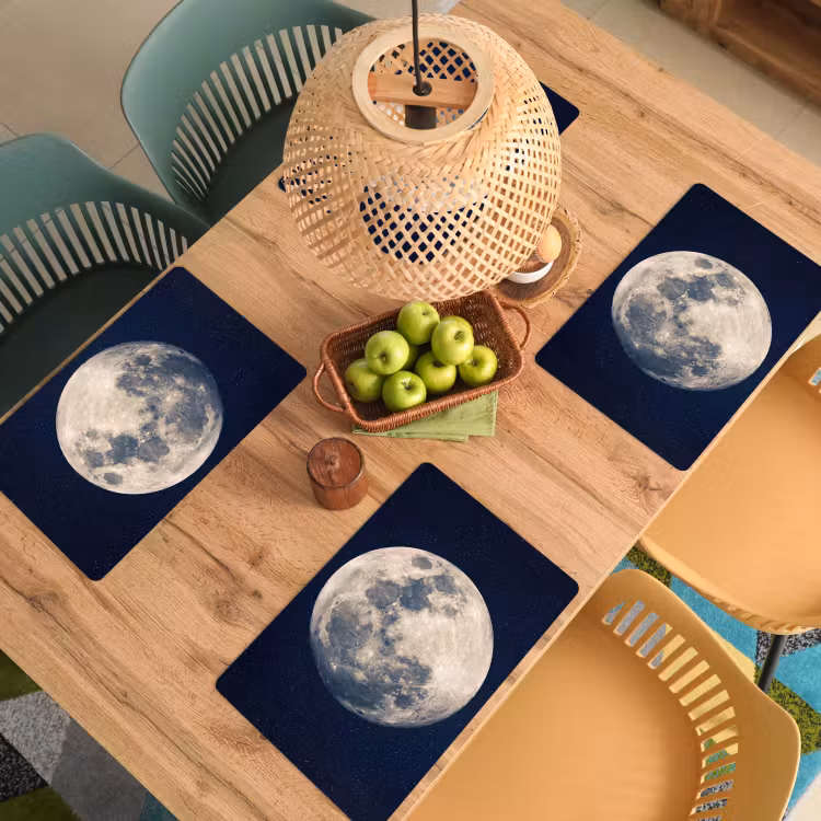 Placemat - 6 stuks - Ruimte - Maan - Kosmos — 6