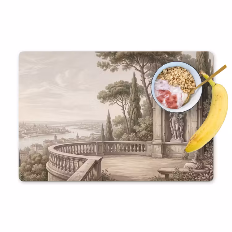 Placemat - 6 stuks - Terras - Stad - Uitzicht - Rivier — 1