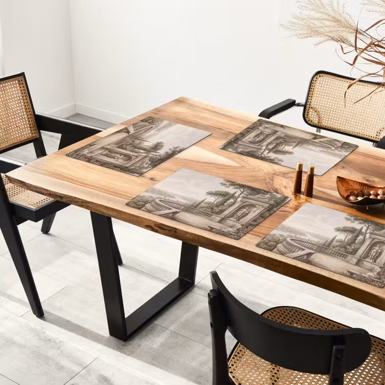 Placemat - 6 stuks - Terras - Stad - Uitzicht - Rivier — 5
