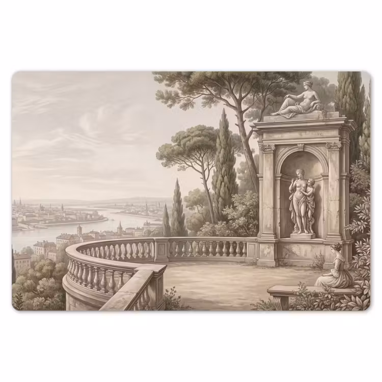 Placemat - 6 stuks - Terras - Stad - Uitzicht - Rivier — 7