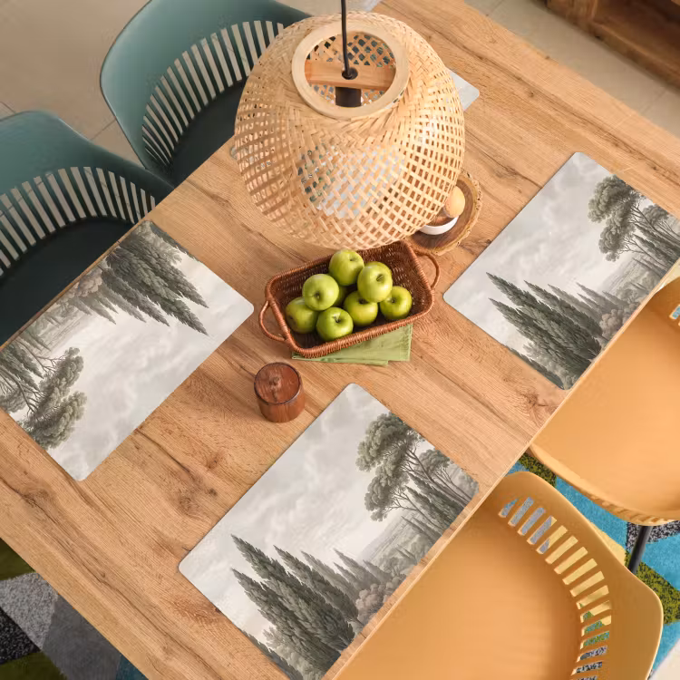Placemat - 6 stuks - Vallei - Bos - Natuur - Groen — 6