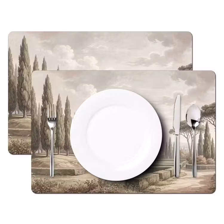 Placemat - 6 stuks - Vallei - Tuin - Natuur - Groen — 2