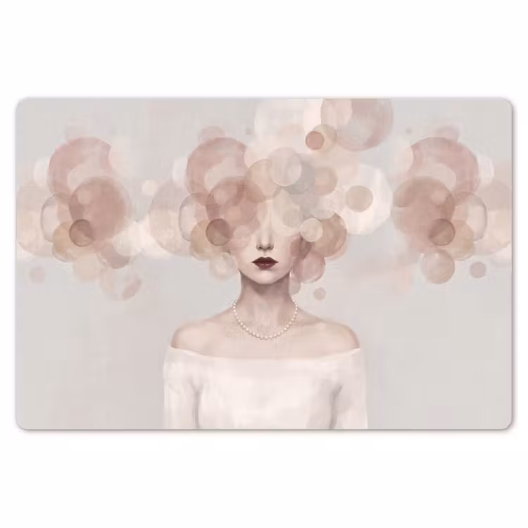 Placemat - 6 stuks - Vrouw - Cirkels - Beige — 7