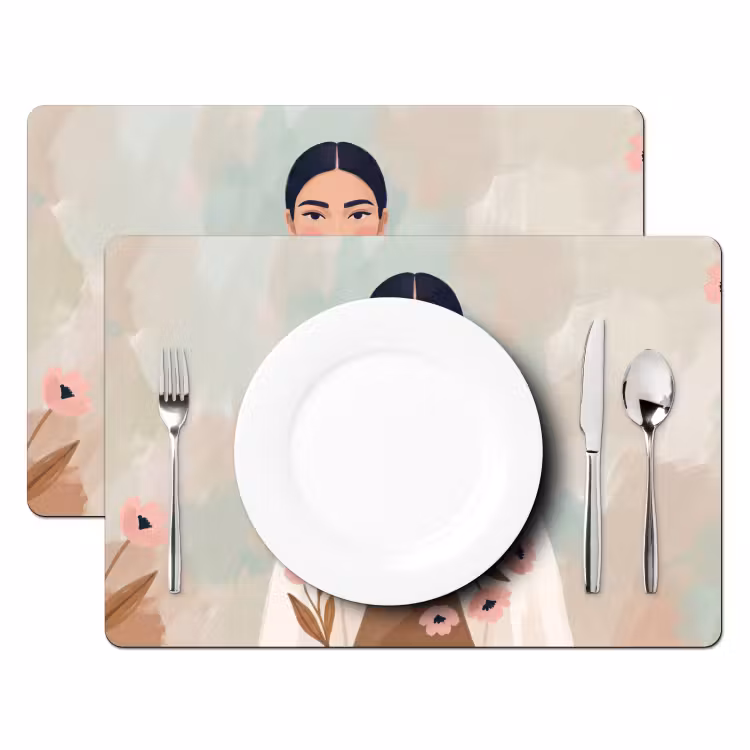 Placemat - 6 stuks - Vrouw - Kimono - Pastel — 2