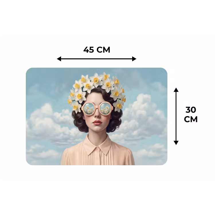 Placemat - 6 stuks - Vrouw - Narcissen - Geel — 3