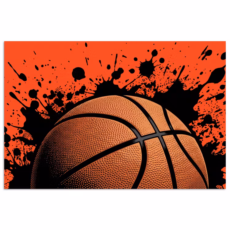 Poster - Basketbal - Verf - Sport - Oranje — 1