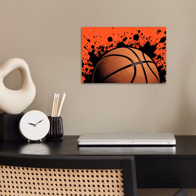 Poster - Basketbal - Verf - Sport - Oranje — 2