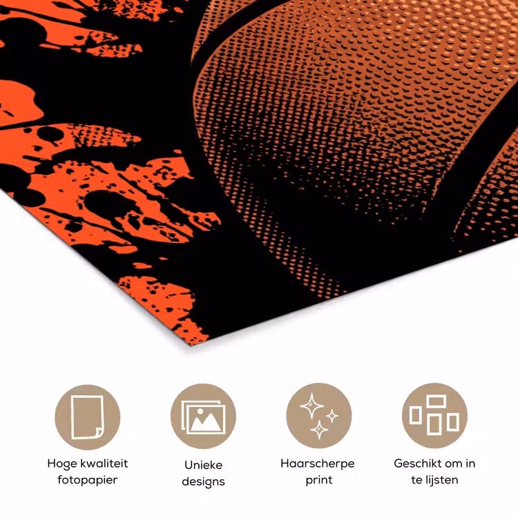 Poster - Basketbal - Verf - Sport - Oranje — 5
