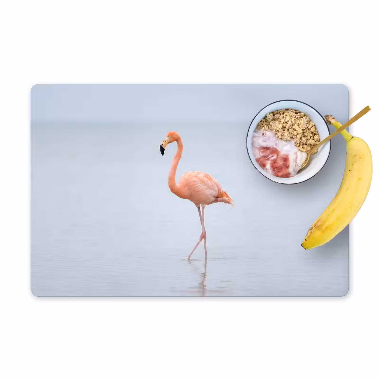 Placemat - 6 stuks - Flamingo - Zee - Roze — 1