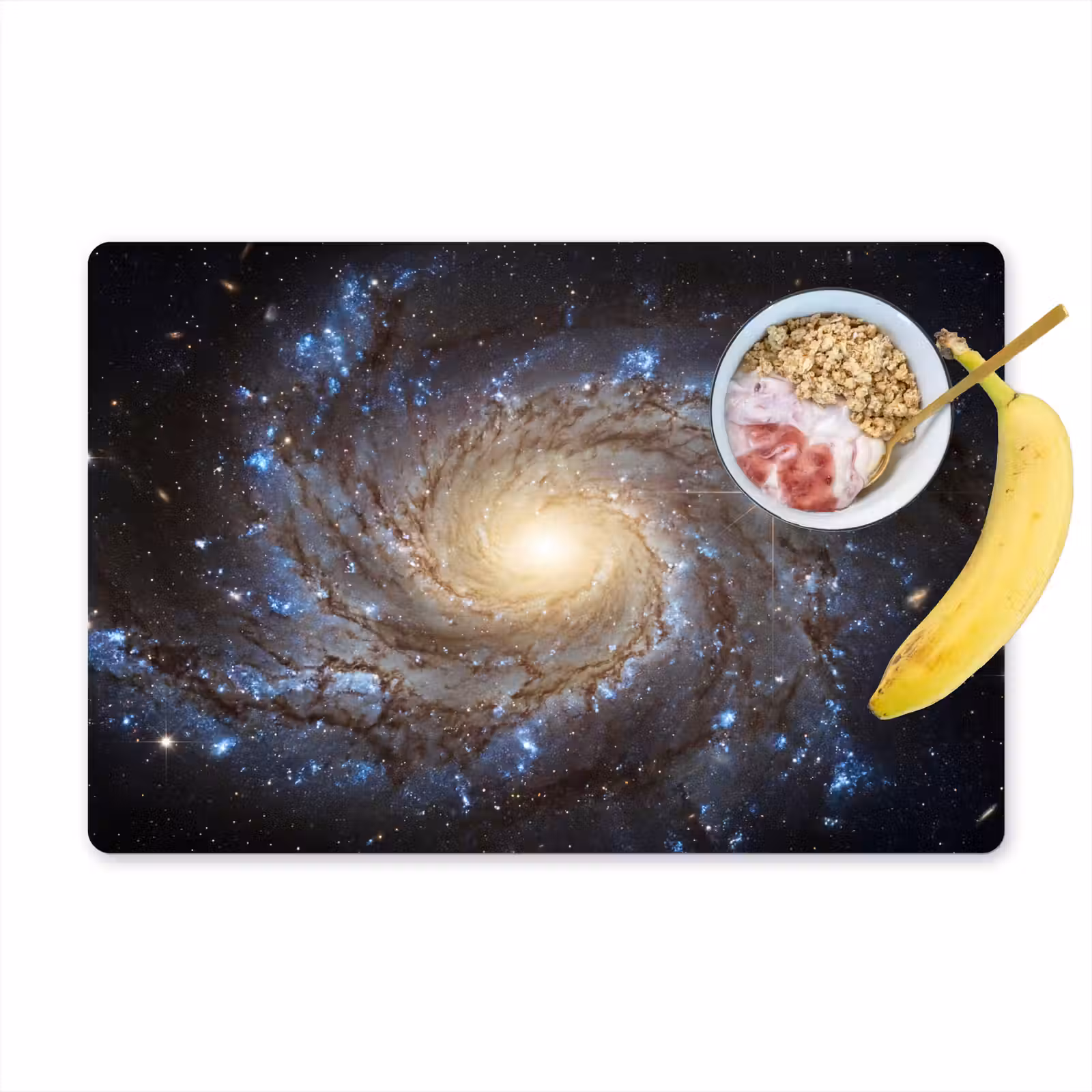 Placemat - 6 stuks - Kosmos - Sterrenstelsel - Donker — 1