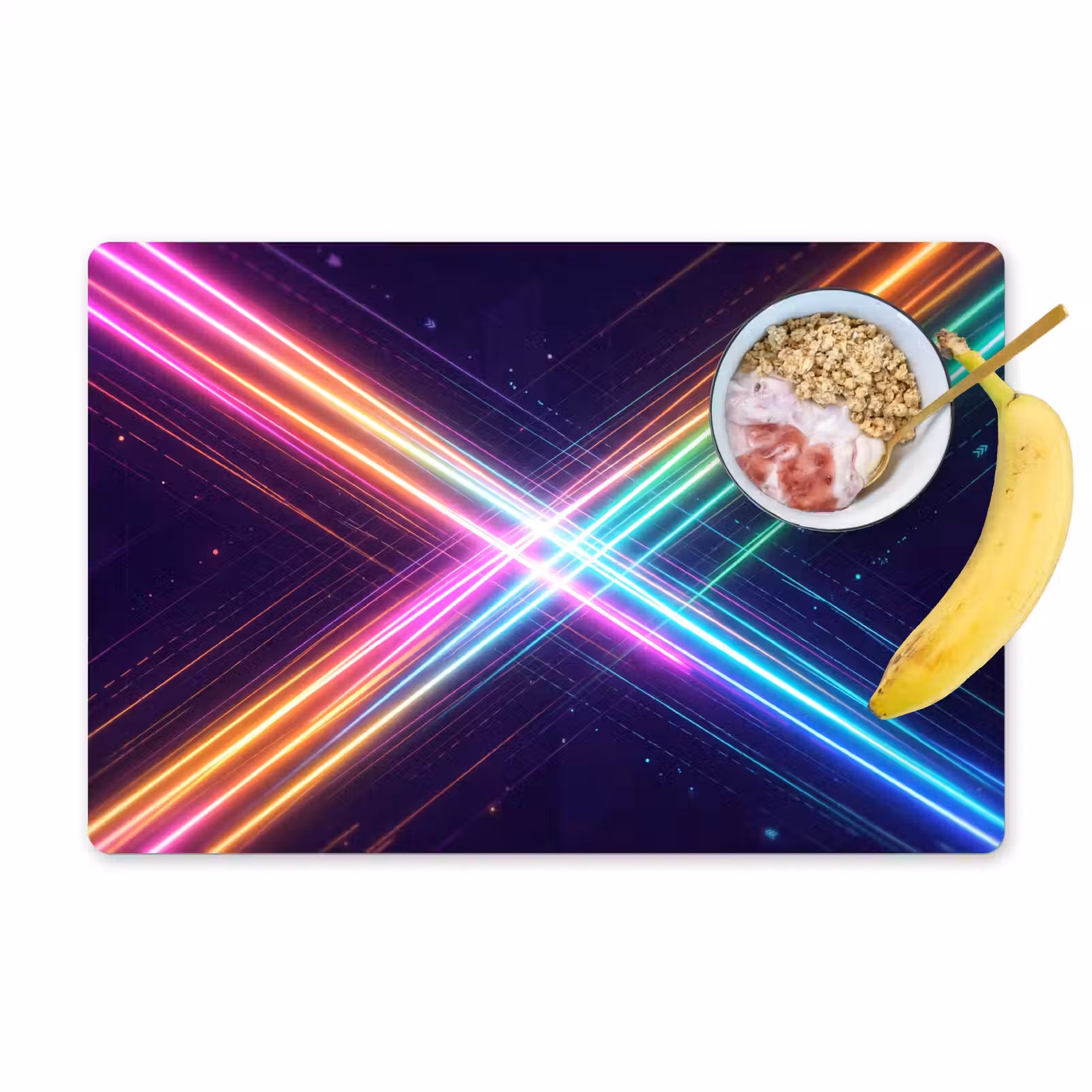 Placemat - 6 stuks - Kruisen - Lasterstralen - Neon — 1