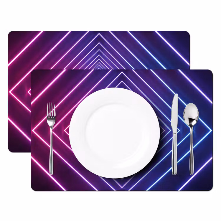 Placemat - 6 stuks - Driedimensionaal - Tunnel - Ruimte — 2