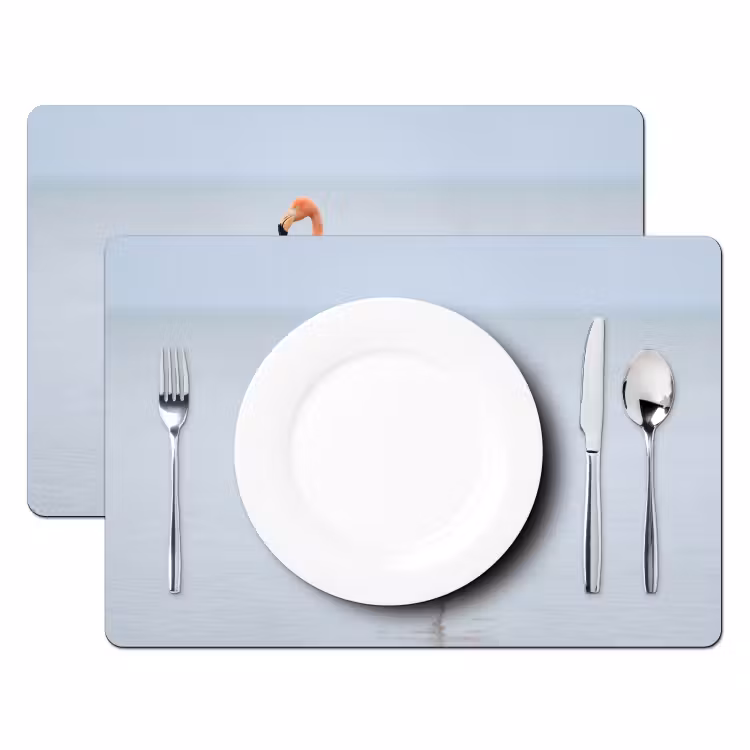 Placemat - 6 stuks - Flamingo - Zee - Roze — 2